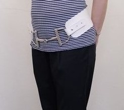 持ち込みバックルにお付けした白い幅広ベルト